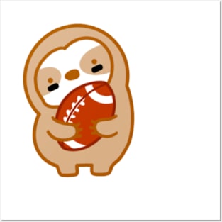 Cute Super Bowl Football Sloth Posters and Art